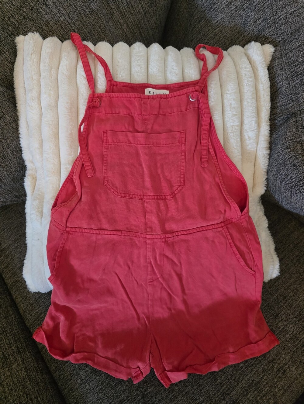 NWOT Risen Red Romper Overalls